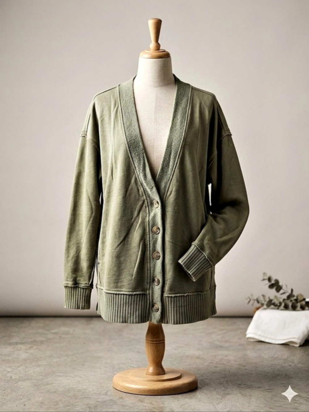 aerie Sage Green Cardigan Size Small